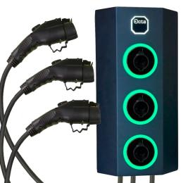 Зарядна станція для електромобіля 22 кВт 32А 1-фаза з 3 портами Type 1 американське авто Octa Energy (W118)