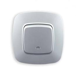 Вимикач 1-клавішний Horoz Electric ELA з підсвіткою срібло (112-007-0003-020)