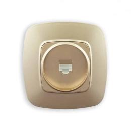 Розетка телефонна Horoz Electric ELA золото (112-007-0010-030)
