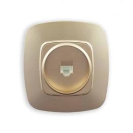 Розетка комп'ютерна Horoz Electric ELA золото (112-007-0011-030)