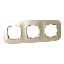 Рамка 3-на Horoz Electric ELA золото (112-007-0013-030)