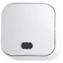 Вимикач 1-клавішний з підсвіткою Horoz Electric EVA білий (112-002-0001-010)