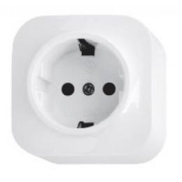 Розетка одинарна із заземленням Horoz Electric EVA біла (112-004-0001-010)