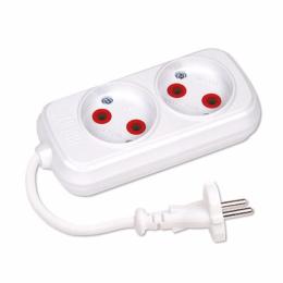 Подовжувач Horoz Electric 2 гнізда 2 М без заземлення (200-202-203)