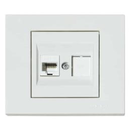 Розетка комп'ютерна (CAT6) біла GRANO (400-010300-229)