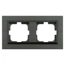 Рамка 2-на QUANTUM сірий магніт (405-310000-226)