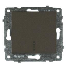 Механізм вимикача 1-клв. з підсвіткою GRANO мока (600-000219-201)