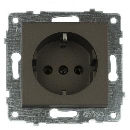 Механізм розетки з заземленням GRANO мока (600-000319-217)