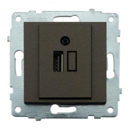 Механізм розетки USB з адаптером GRANO мока (600-000319-245)