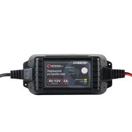 Зарядний пристрій 6/12В, 2А, 230В, максимальна ємність акумуляторної батареї 1.2-60 а/ч INTERTOOL AT-3022