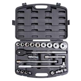 Професійний набір інструменту 3/4,20 од (гол. 19-50 мм) пластиковий кейс INTERTOOL ET-6023