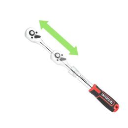 Рукоятка з храповим механізмом телескопічна, 72 зуба 3/8, Cr-V STORM INTERTOOL ET-8005