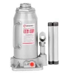 Домкрат стовпчик одноштоковий 15т INTERTOOL GT0027