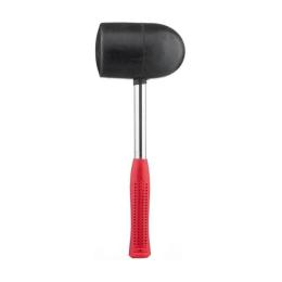 Киянка гумова 1250г, 90мм чорна-гума, металева ручка INTERTOOL HT-0228