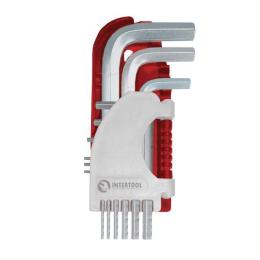 Набір Г-образних шестигранних ключів 9 шт., 1,5-10 мм, S2, PROF INTERTOOL HT-1803