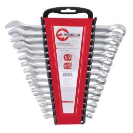 Набір ключів комбінованих 15 од. 6-19,22 мм Cr-V INTERTOOL HT-1204