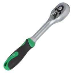 Рукоятка з храповим механізмом на 72 зуба 1/4, Cr-v. INTERTOOL HT-2124