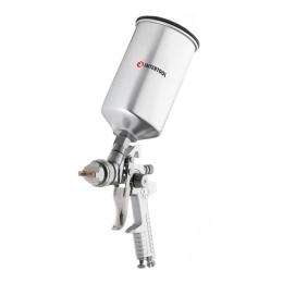 Фарбопульт пневматичний HVLP, форсунка 1.3мм, верхній металевий бачок 1000мл, 3бар. INTERTOOL PT-0107