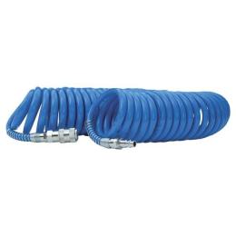 Шланг спіральний поліуретановий 8*12 мм, 20м з швидкороз'ємними з'єднаннями INTERTOOL PT-1718