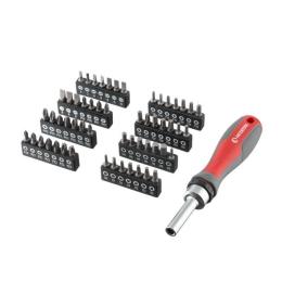 Викрутка реверсивна з комплектом насадок 57 од VT-3361 Intertool