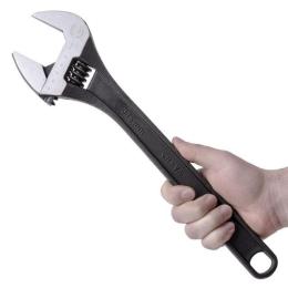 Ключ розвідний 380мм, Cr-V, чорний, фосфатований, з полірованою головкою XT-0065 Intertool