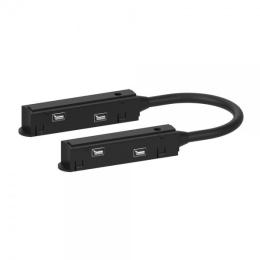 Угловой коннектор питания для низковольтного шинопровода Feron LD3002 черный гибкий