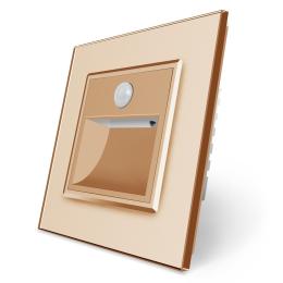 Світильник для сходів підсвічування підлоги з датчиком руху золото скло Livolo (722800513)