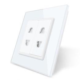 Універсальна подвійна розетка 2 стандарта в 1 білий Livolo (VL-C7C2A-11)