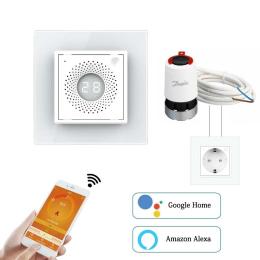 Рішення для автоматичного керування водяною теплою підлогою Livolo білий скло (VL-C7FCEZ-TC16AZ-2WP)