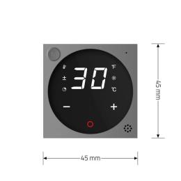 Розумний механізм програмований терморегулятор для теплої підлоги Livolo сірий (VL-FCQ1Z2-2IP)
