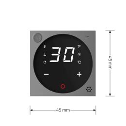 Механізм розумний програмований терморегулятор із зовнішнім датчиком температури для теплої підлоги Livolo сірий (VL-FCQ1Z2-2IPS23)