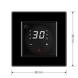 Розумний програмований терморегулятор з зовнішнім датчиком температури для теплої підлоги Livolo чорний (VL-M7FCQ1Z2-2BPS23)