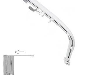 Радіусний карниз з відкриттям штор в одну сторону Livolo (VL-SHQ011R1)