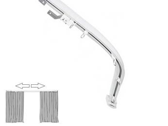 Радіусний карниз з відкриттям штор з центру у дві сторони Livolo (VL-SHQ011R2)