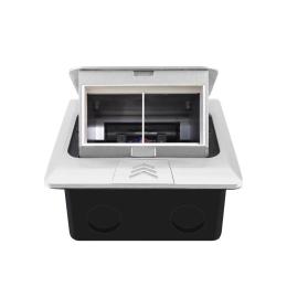 Пустий підлоговий розетковий люк на 2 модуля Livolo білий (J06 white)