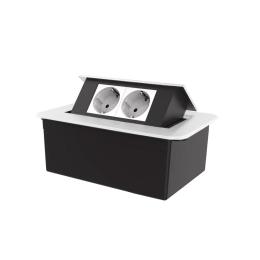 Розетка меблева подвійна Livolo білий (VL-SHS012-TCWP-W)