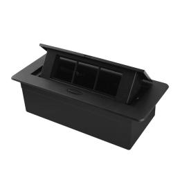 Висувний розетковий блок на 6 модулів черний Livolo (VL-SHS013-B)