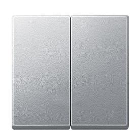 Клавіша вимикача подвійна SYSTEM M алюміній Merten, MTN433560