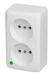 2-місна розетка Elektro-Plast Berg 3744-00 (біла)