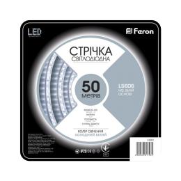 Світлодіодна стрічка Feron SANAN LS606 60SMD/м 12V IP20 білий