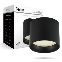 Накладний неповоротний світильник під лампу Feron HL353 чорний