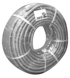 ПВХ гофротруба з протяжкою Ø20мм, 100м, сіра, Dkc