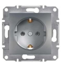 Розетка одинарна без рамки сталь Asfora, EPH2900162