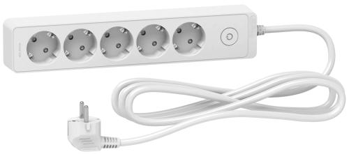 Пятимісний подовжувач Schneider Electric ST9455W (5м) білий