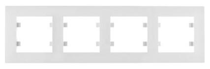 Горизонтальна 4-місна рамка Hager WL5740 Lumina-Intens 4X (біла)