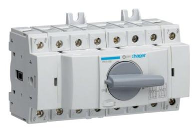 Перемикач Hager HIM408 I-0-II 80А 400/690В 4P 8м