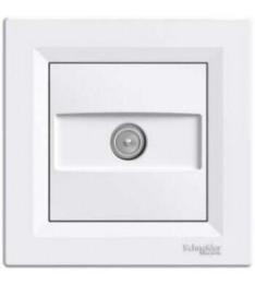 Розетка SAT прохідна біла Asfora, EPH3700221