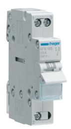 Перемикач Hager SFB125 I-0-II 1P 25А/230В 1м