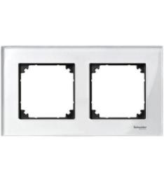 Рамка подвійна M-ELEGANCE glass бриллиант Merten, MTN404219
