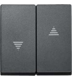 Клавіша подвійна для жалюзі SYSTEM M антрацит Merten, MTN435514